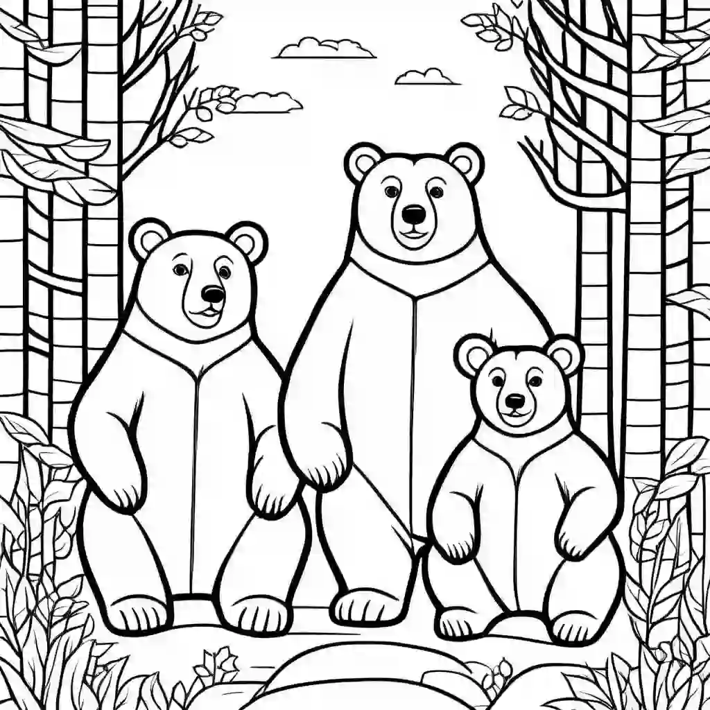 The Three Bears coloring pages